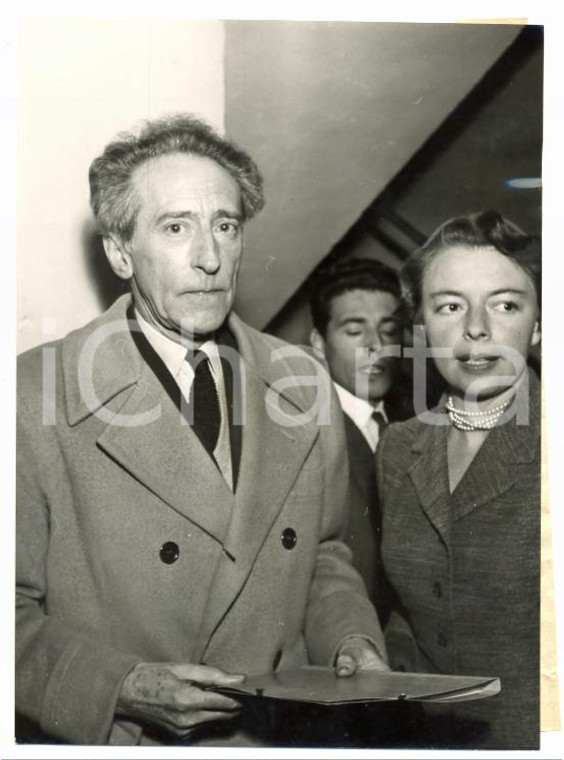 1953 TORINO Jean COCTEAU al termine della conferenza al Teatro Carignano *Foto