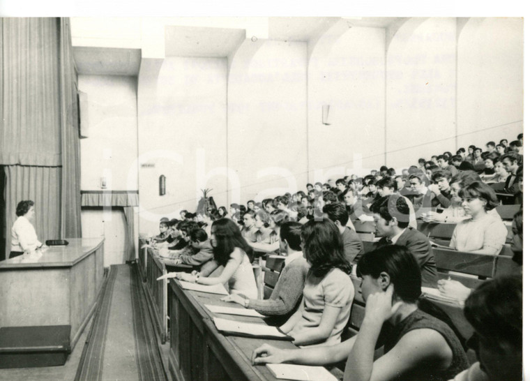 1970 BUCAREST Accademia di Scienze Economiche - Studenti a lezione *Foto 18x13