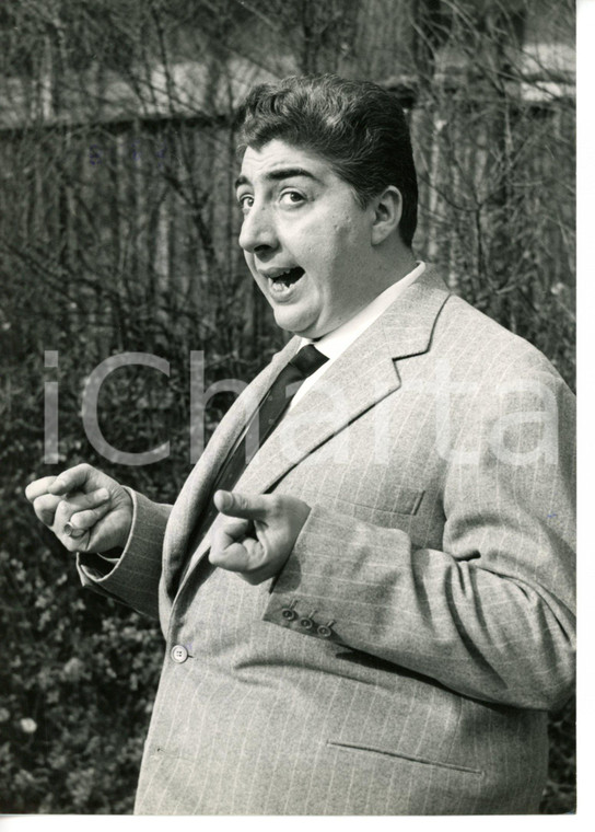 1962 MILANO Ritratto dell'attore comico Gino BRAMIERI *Fotografia 13x18 cm