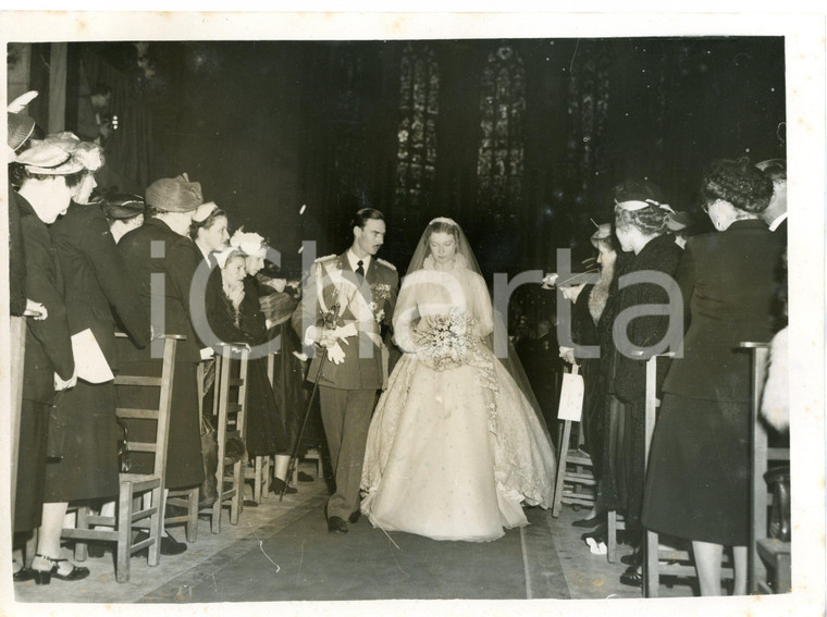 1953 LUXEMBOURG Joséphine Charlotte of BELGIUM and Jean of LUXEMBOURG wedding