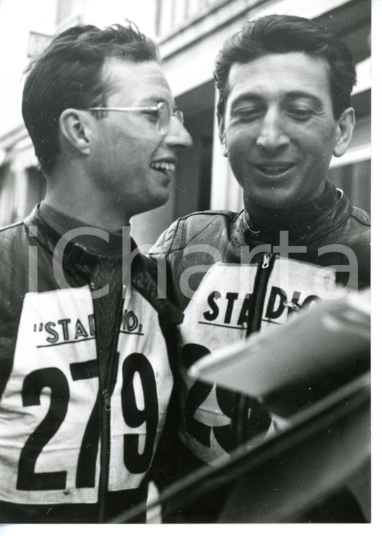 1955 ca TERAMO - MORINI Franco FRANCESCHINI con Giampiero ZUBANI - Foto 13x18 cm