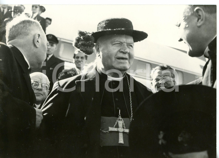 1958 ROMA Arrivo Card. Jozef-Ernest VAN ROEY per il Conclave *Foto 18x13 cm