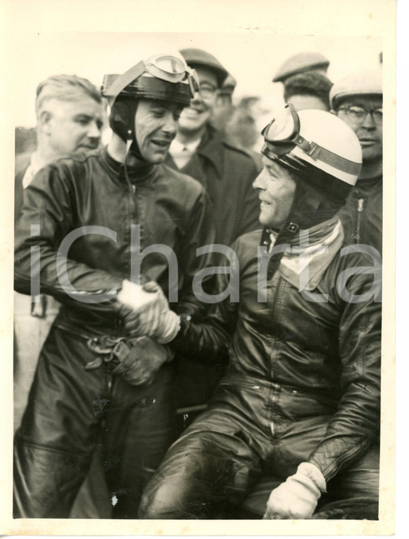 1956 ISLE OF MAN TT Sidecar - Winners Fritz HILLEBRAND and Manfred GRUNWALD