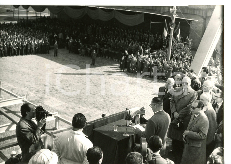 1957 FIRENZE - NUOVO PIGNONE Discorso Enrico MATTEI - AGIP *Fotografia 18x13 cm