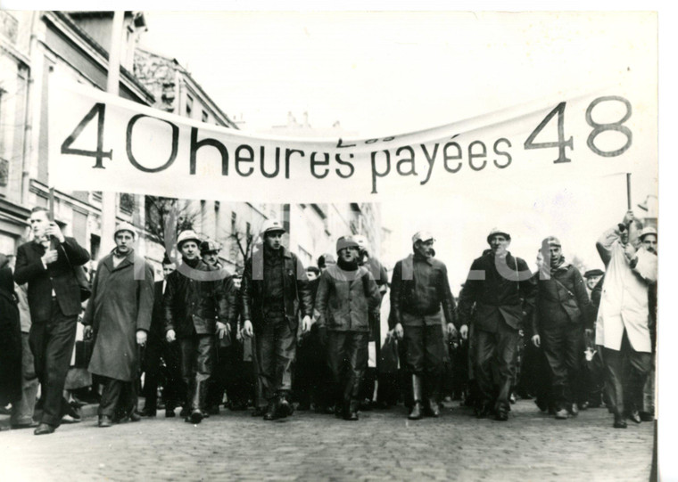 1963 PANTIN "Marcia verso Parigi" - Protesta dei minatori *Foto 18x13 cm