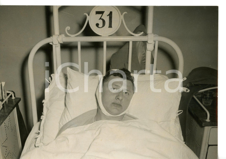 1955 TORINO Disastro sulla TORINO-CUNEO - Superstite ricoverato in ospedale FOTO