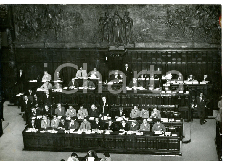 1953 ROMA Camera dei Deputati - Discorso on. Giuseppe PELLA *Fotografia 18x13 cm