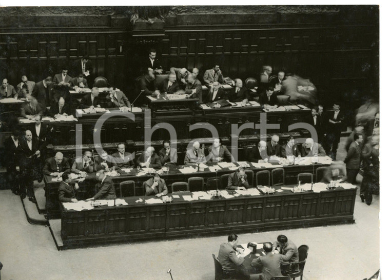 1957 ROMA Veduta della Camera - Votazione legge contratti agrari *Foto 18x13 cm