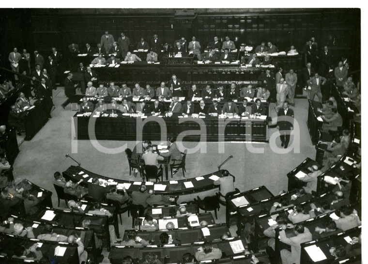 1953 ROMA Camera dei Deputati - Discorso on. Alcide DE GASPERI *Foto 18x13 cm