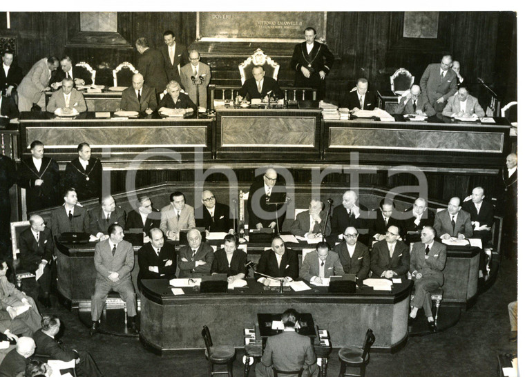 1957 ROMA Senato della Repubblica - Discorso Adone ZOLI presidente del Consiglio
