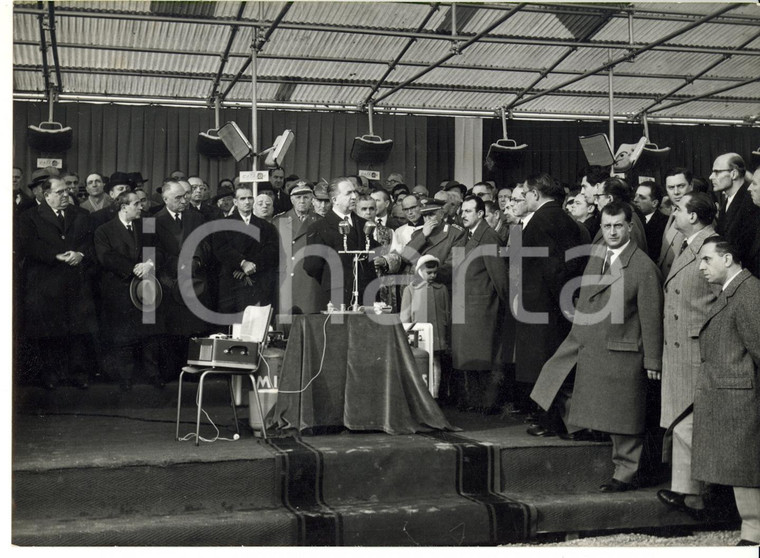 1959 CHIVASSO Officina LANCIA - Giuseppe PELLA durante discorso inaugurale *Foto