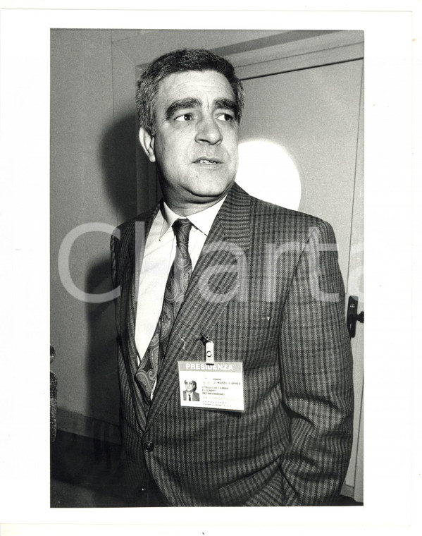 1987 RIMINI 44° Congresso PSI - Ritratto di Agostino MARIANETTI *Foto 20x25 cm