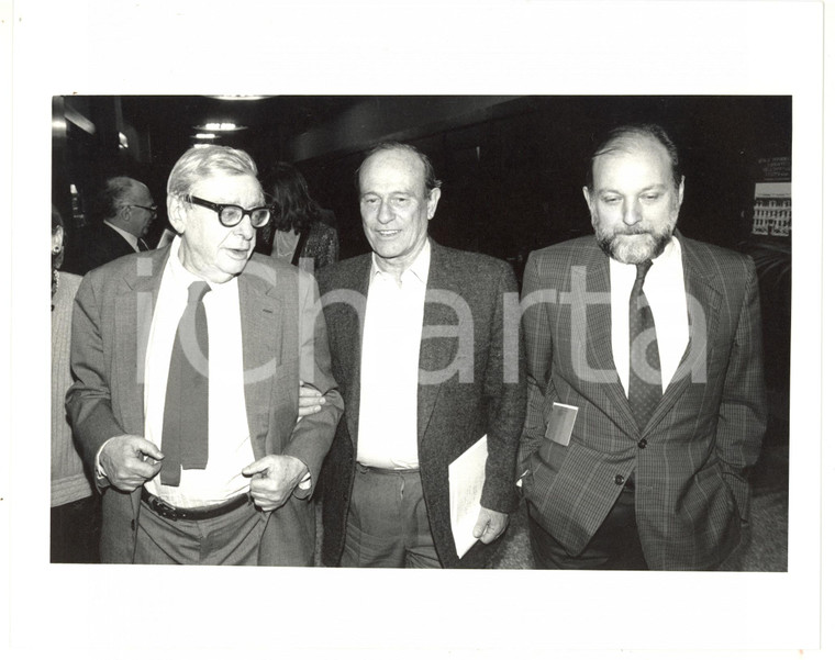 1987 MILANO Giornalisti Ugo STILLE - Giorgio BOCCA - Vittorio ZUCCONI *Foto