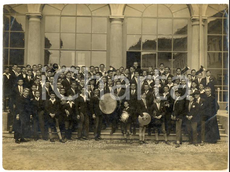 1920 ca ITALIA Convitto religioso - Banda musicale giovanile *Foto 22x17 cm