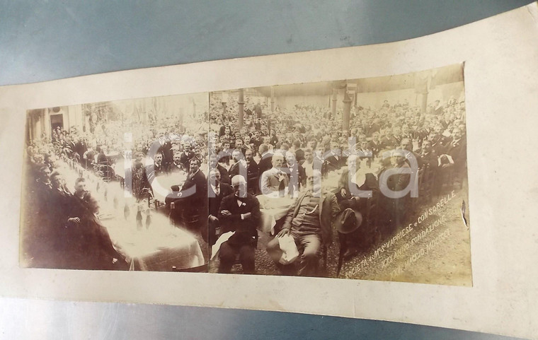 1901 VAPRIO D'ADDA Società Mutuo Soccorso - Pranzo 30° fondazione *Foto 52x23 cm