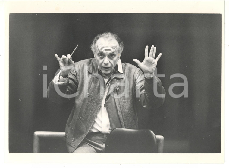 1990 ca MUSICA Lorin MAAZEL dirige l'orchestra *Foto VINTAGE 24x18 cm