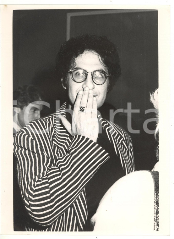 1990 ca COSTUME Ritratto del giornalista Roberto D'AGOSTINO *Foto 18x24 cm