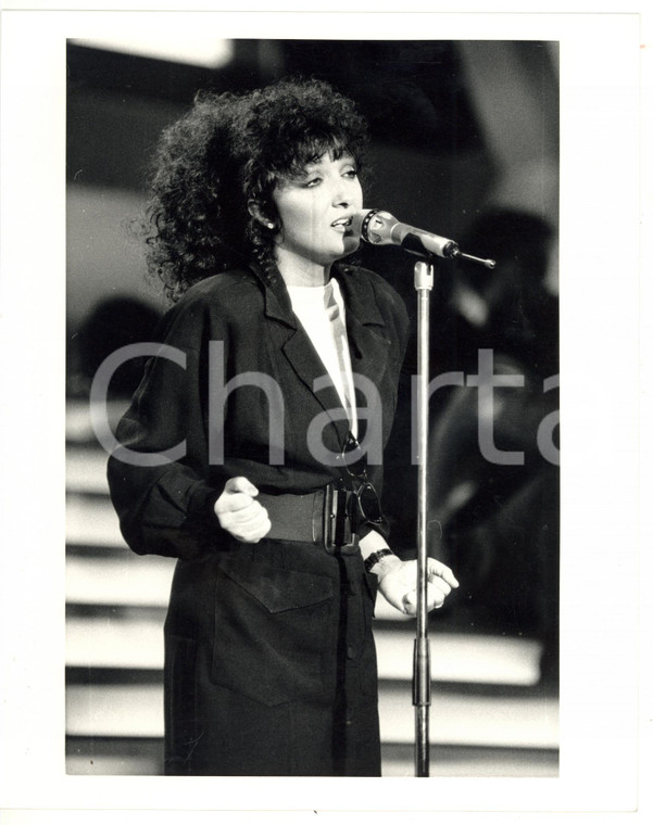 1985 ca FESTIVAL DI SANREMO Marcella BELLA si esibisce sul palco *Foto 20x25