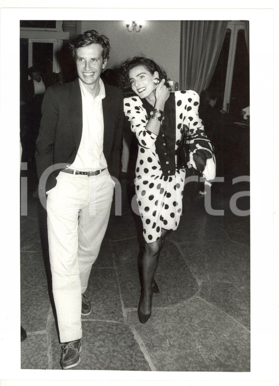 1985 ca COSTUME Antonia DELL'ATTE a una serata di gala *Foto VINTAGE 18x24 cm