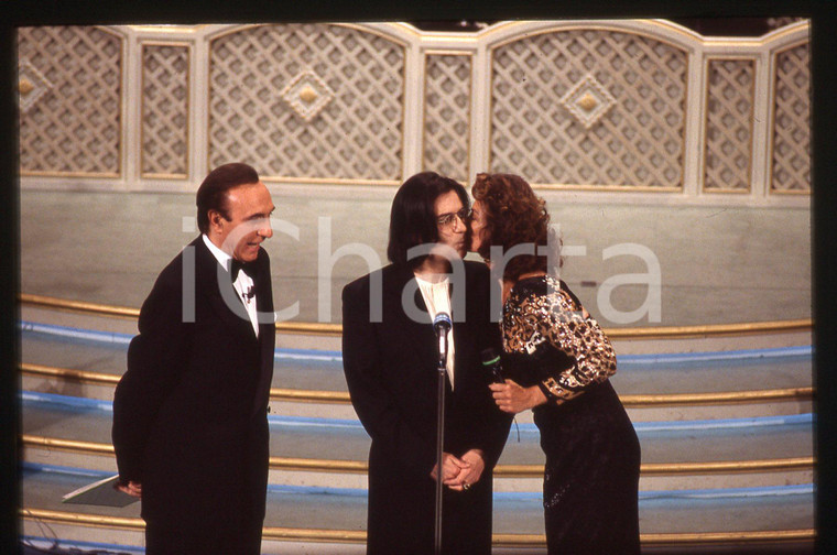 35mm vintage slide* 1993 Sanremo RENATO ZERO, PIPPO BAUDO, FLORINDA BOLKAN (2)