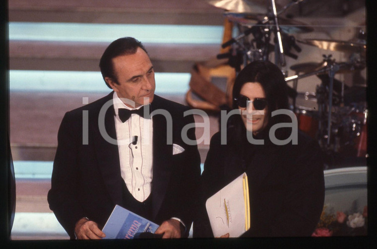 35mm vintage slide* 1994 Festival di Sanremo Renato ZERO e Pippo BAUDO (4)