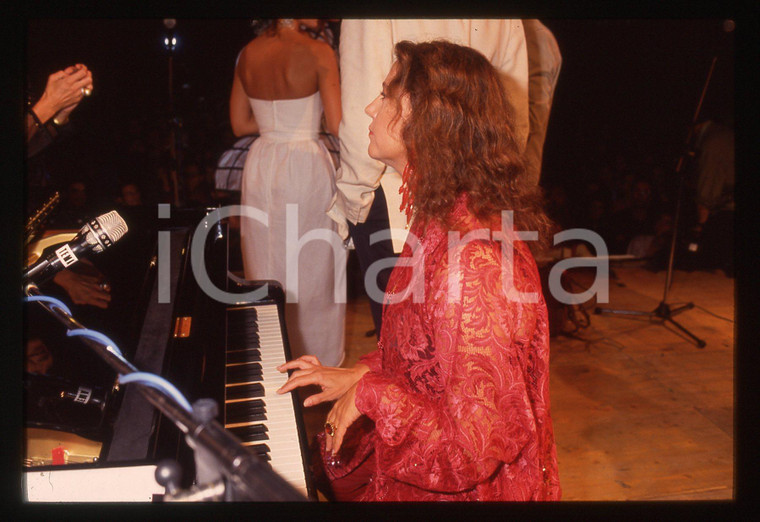 35mm vintage slide*  1990ca Stefania SANDRELLI al pianoforte