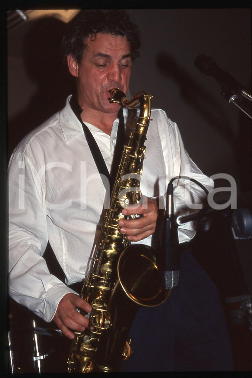35mm vintage slide* 1990ca Francesco SALVI al sassofono