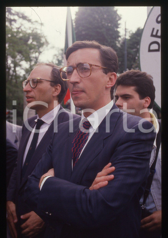 35mm vintage slide* 1990ca POLITICA - AN Ritratto di Gianfranco FINI (2)