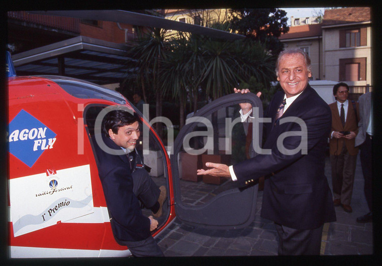 35mm vintage slide* 1993 RADIOFESTIVAL Piero CHIAMBRETTI con RENZO ARBORE