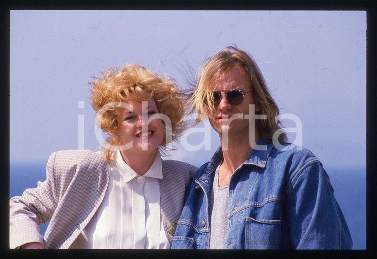 35mm vintage slide* 1988 CANNES Melanie GRIFFITH ritratta con STING (2)