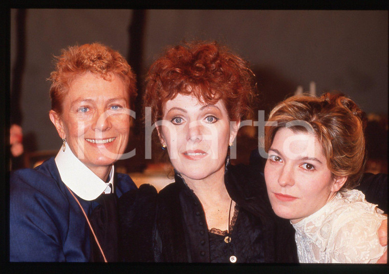 35mm vintage slide* 1990ca Vanessa REDGRAVE con le sorelle Lynn e Jemma REDGRAVE