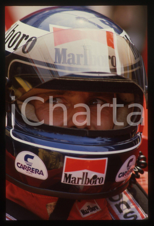 35mm vintage slide* 1988 MONZA - Gerhard BERGER ritratto del pilota FERRARI