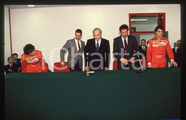 35mm vintage slide* 1991 FORMULA 1 - Jean ALESI e Alain PROST piloti FERRARI *