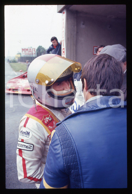 35mm vintage slide* 1974 FORMULA 1 Mario ANDRETTI ritratto del pilota PARNELLI