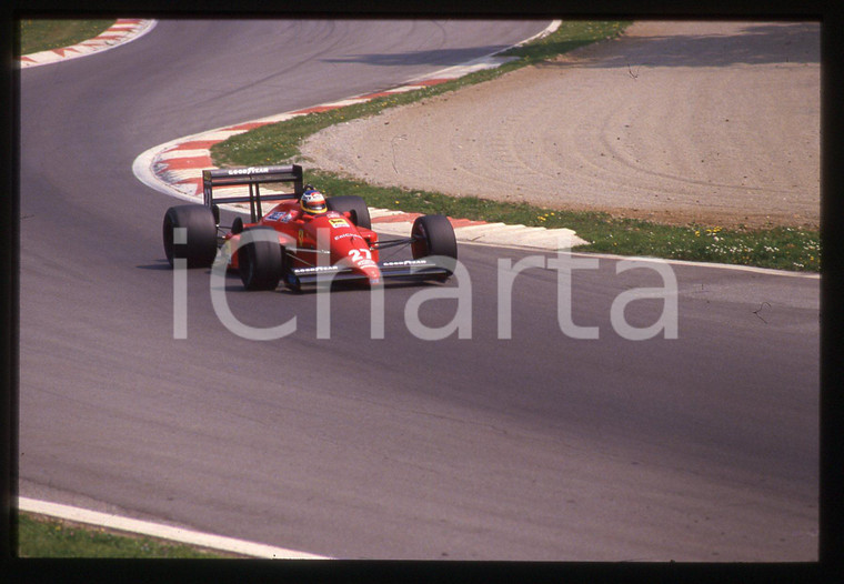 35mm vintage slide* 1987 IMOLA F1 Michele ALBORETO su FERRARI F1-87 (17)