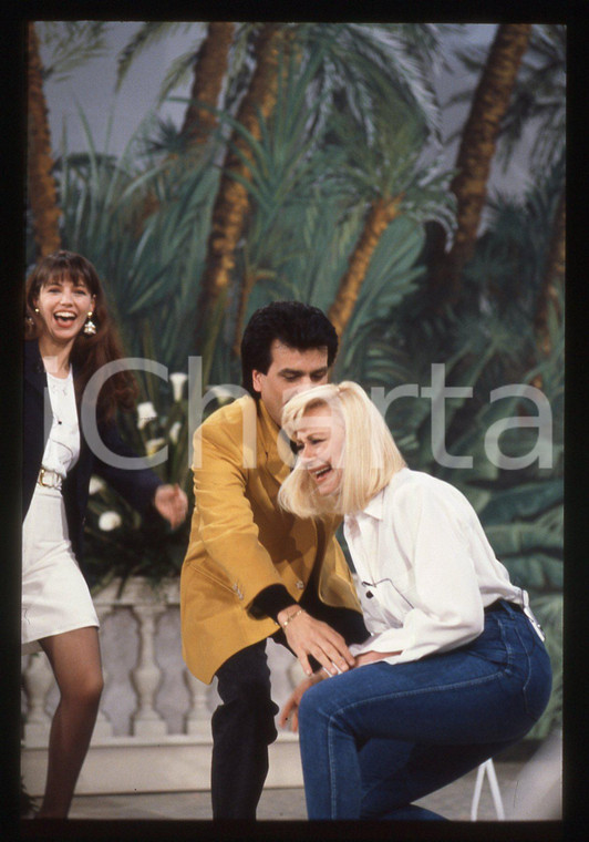 35mm vintage slide* 1991 PIACERE RAI 1 - Raffaella CARRA' e Toto CUTUGNO 