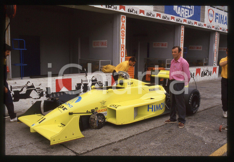 35mm vintage slide* 1985ca MONZA F1 - Enzo COLONI con la vettura da corsa (2)
