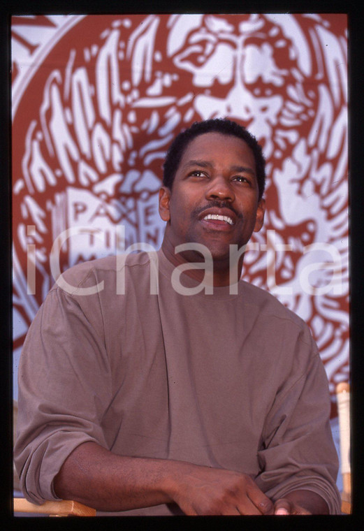 35mm vintage slide* 2004 Festival VENEZIA - Denzel WASHINGTON ritratto attore