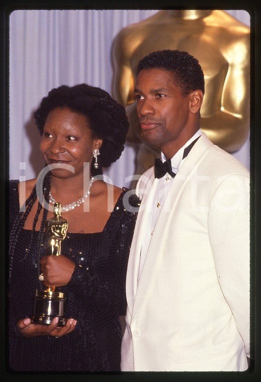 35mm vintage slide* 1991 ACADEMY AWARDS - Whoopi GOLDBERG e Denzel WASHINGTON