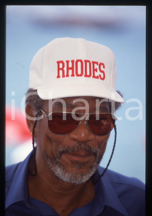 35mm vintage slide* 2000 CANNES Morgan FREEMAN al Festival con film BETTY LOVE 8