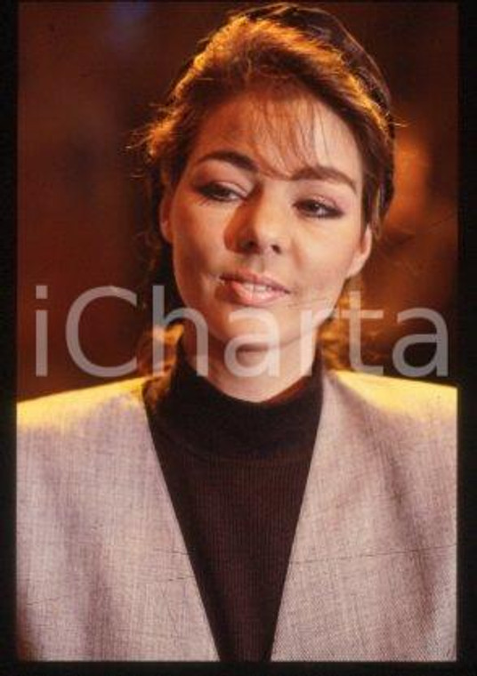 SANDRA Ann LAUER - MUSIC Pop singer Portrait 1988 ca * 35 mm vintage slide 31