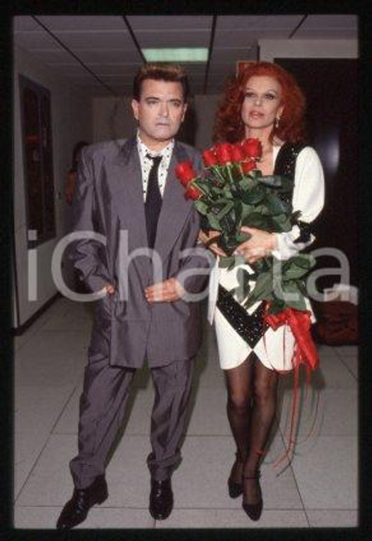 Cristiano MALGIOGLIO & MILVA - ITALIA COSTUME 1991 ca * 35 mm vintage slide 28