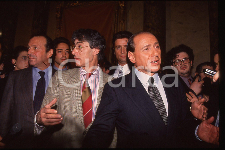 Silvio BERLUSCONI e Umberto BOSSI POLITICA LEGA NORD 1994 *35 mm vintage slide 7