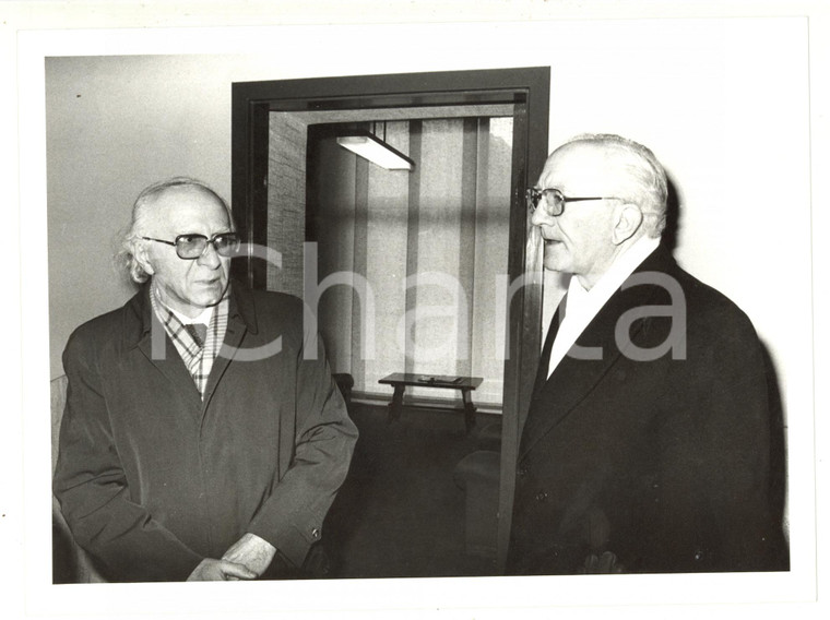 1985 ca MILANO UNIVERSITA' Luigi DADDA con il direttore della Bocconi - Foto