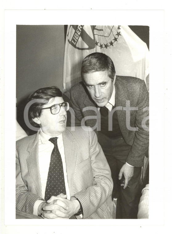 1984 MILANO Castello Sforzesco - Vincenzo SCOTTI Franco MARINI a un evento DC