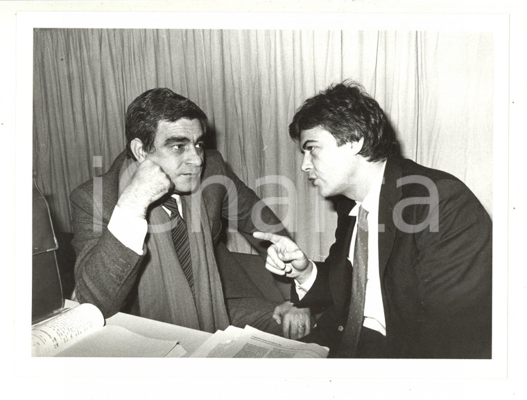 1985 MILANO POLITICA PSI - Agostino MARIANETTI e Claudio MARTELLI a un convegno