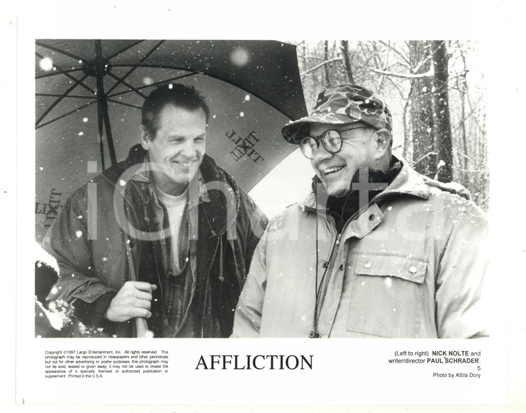 1997 CINEMA "Affliction" - Nick NOLTE e Paul SCHRADER - Foto 26x21 cm