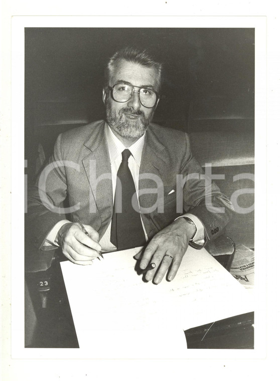 1985 MILANO - Giancarlo LOMBARDI presidente Federtessile a un convegno DC (1)