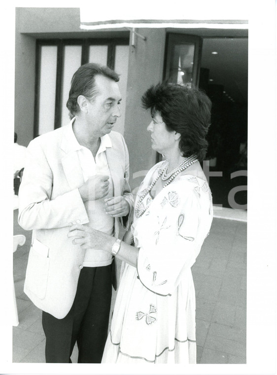 1983 MOSTRA DEL CINEMA VENEZIA Irene PAPAS discute con Maurizio SCAPARRO Foto
