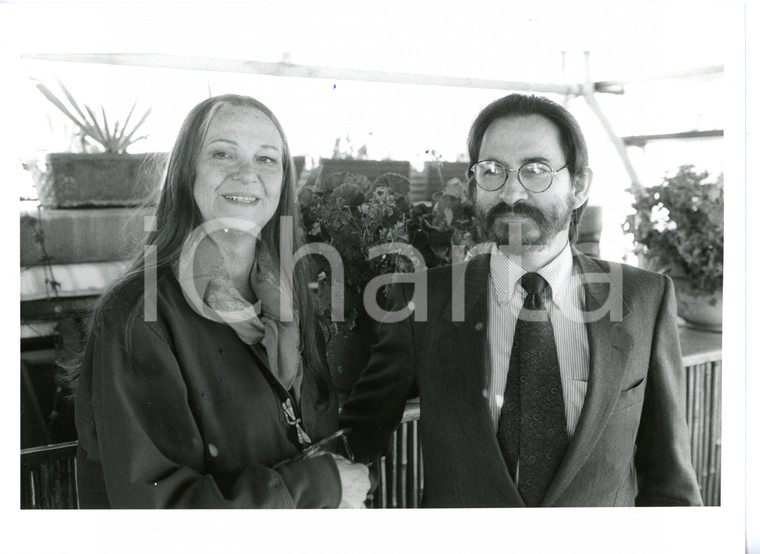 1985 ca CANNES Festival del Cinema - Renzo ROSSELLINI con Geraldine PAGE *Foto